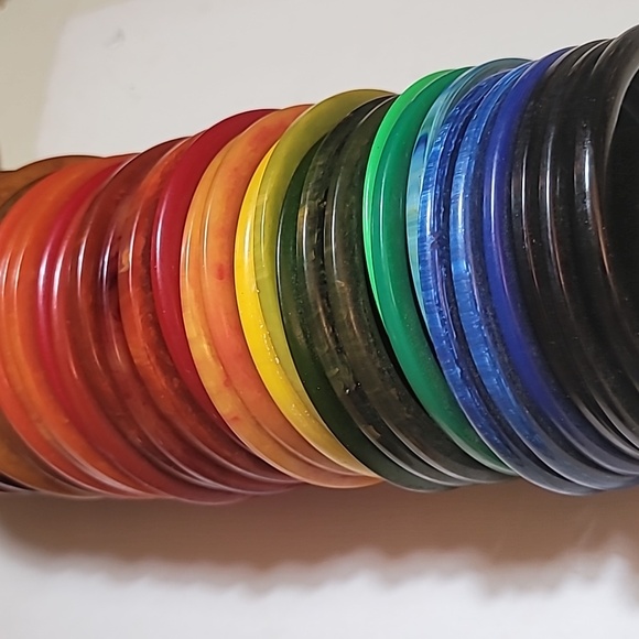 35 GENUINE BAKELITE 7" of bangle bracelets SPECIALTY MARBLES slicers SPA… - Picture 7 of 10